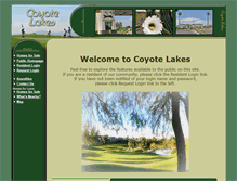Tablet Screenshot of mycoyotelakes.com